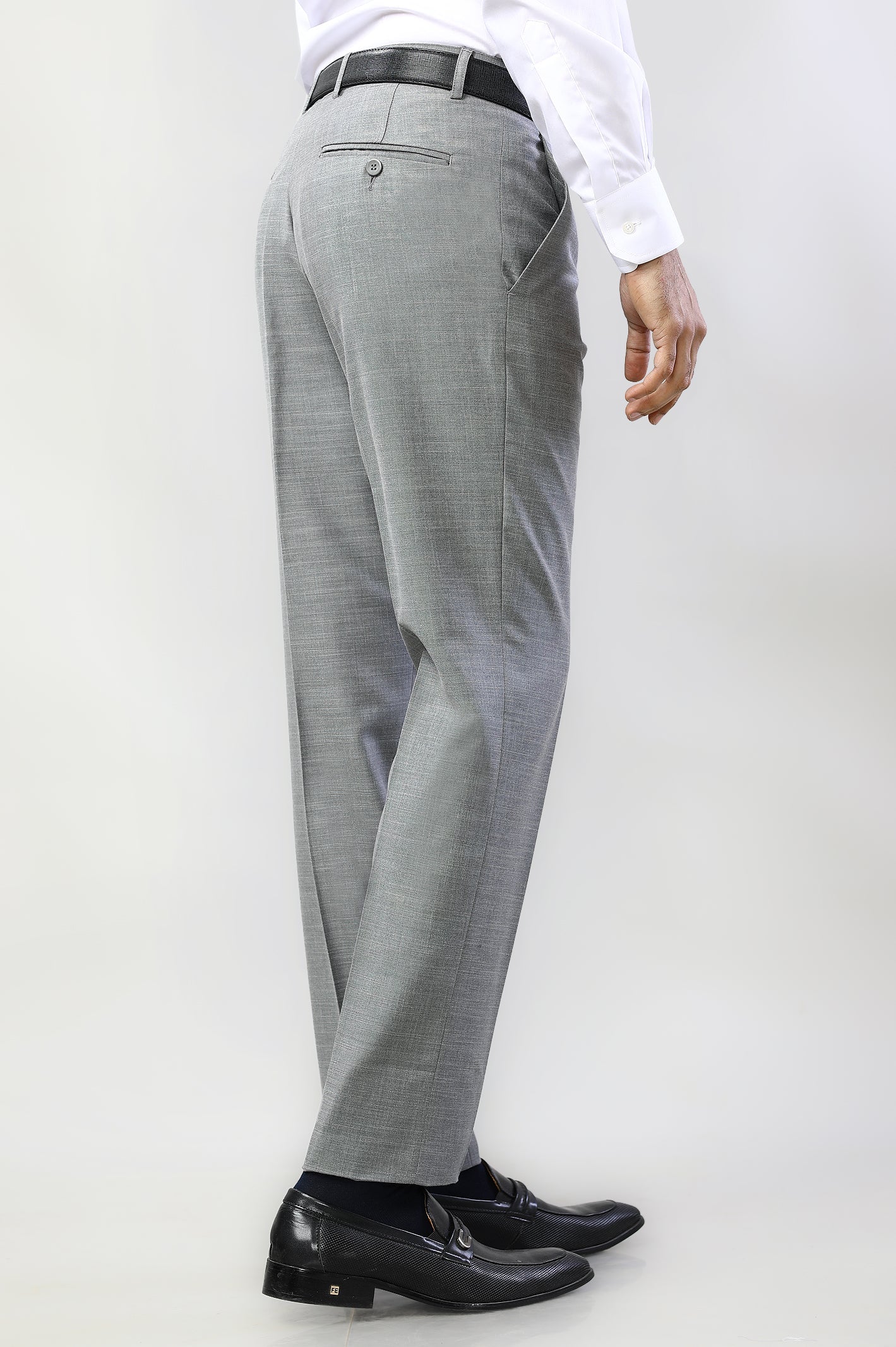 Men's Grey Slim Stretch Suit Pants